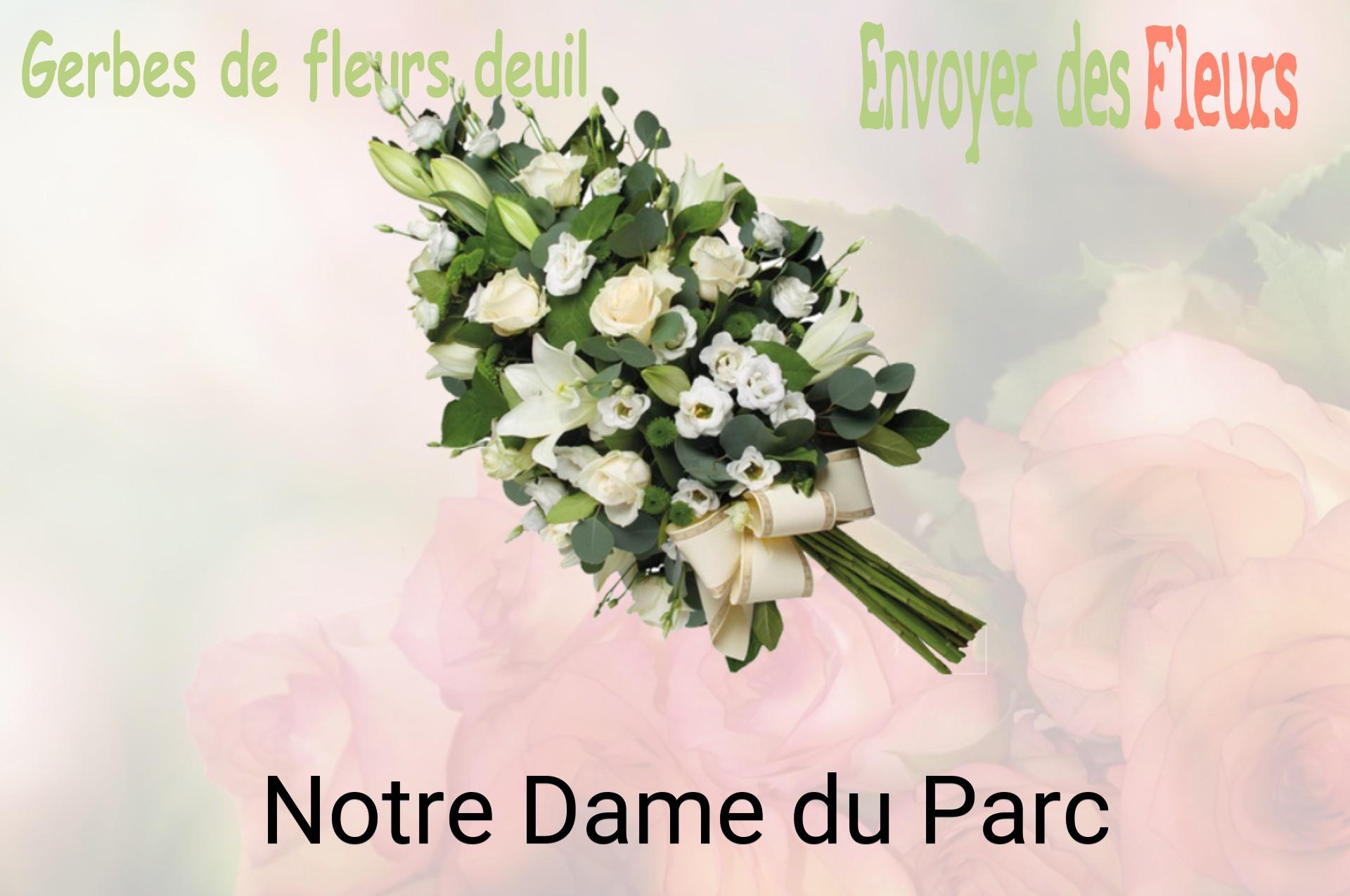 Gerbe de fleurs de deuil livrée à Notre-Dame-du-Parc
